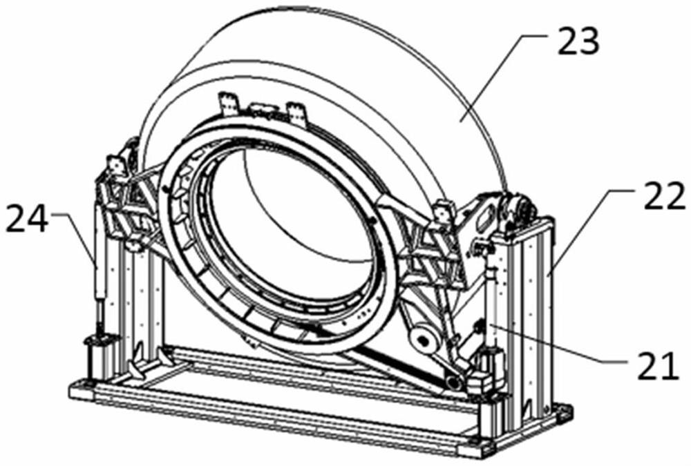 Rigidity-controllable supporting device and CT machine frame system