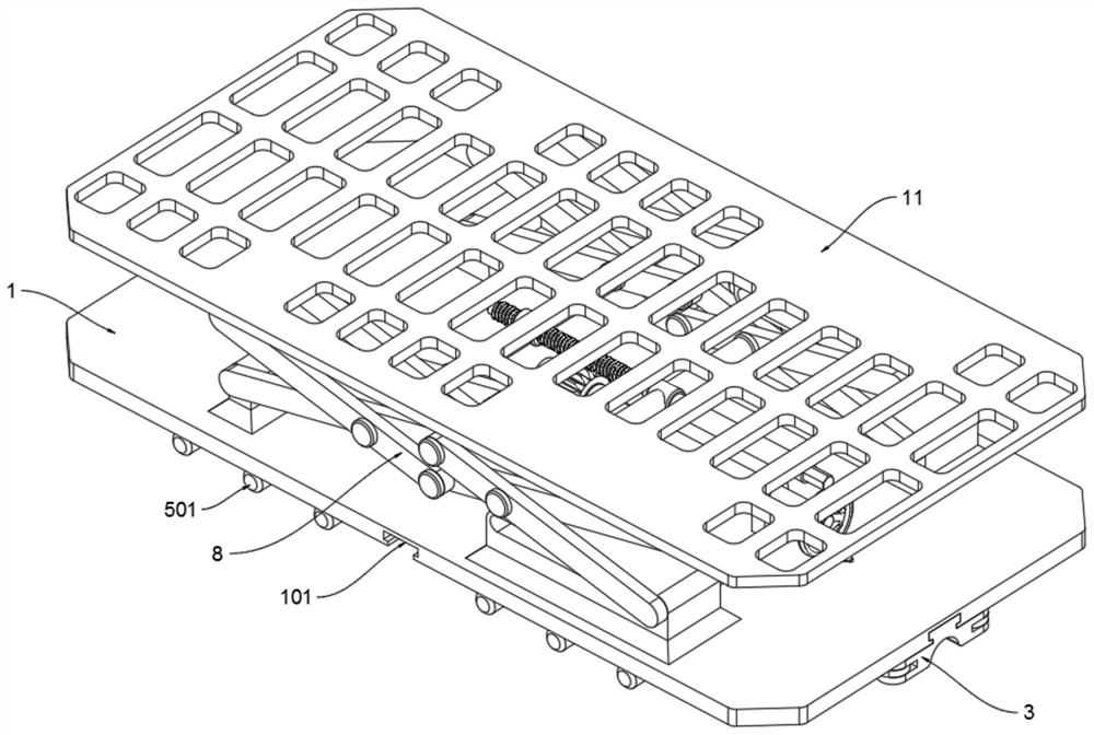 Operation frame platform facility for building elevator construction