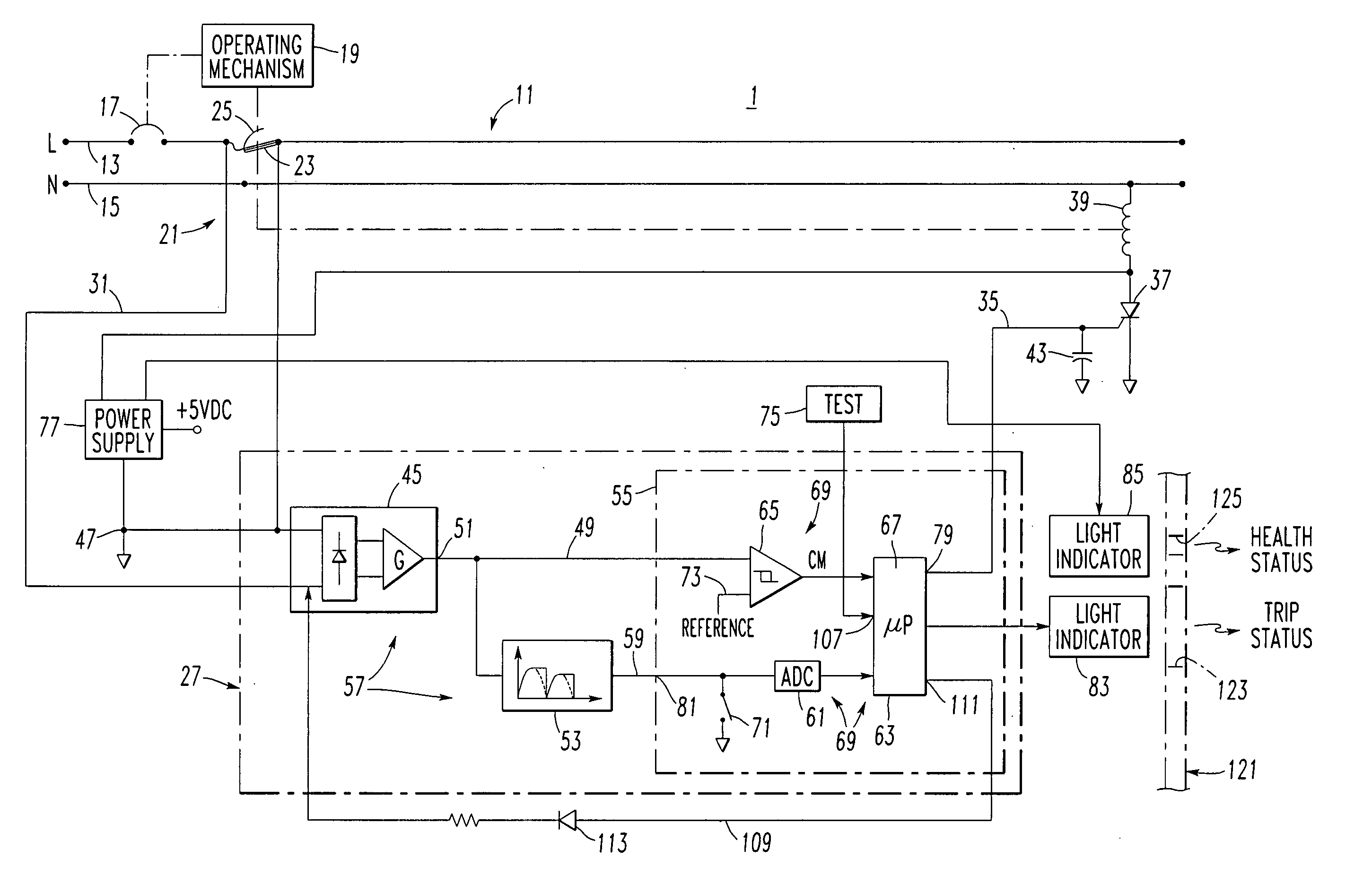 Electrical switching apparatus indicating status through panel aperture