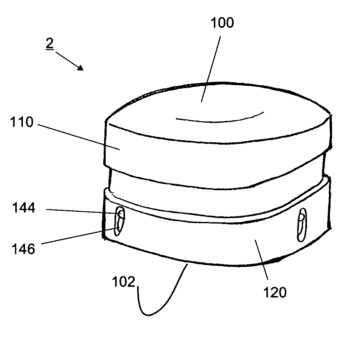 Artificial disc prosthesis for replacing a damaged nucleus