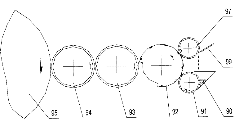 Ink fountain roller, ink distributing unit and ink distributing system of carving photogravure press