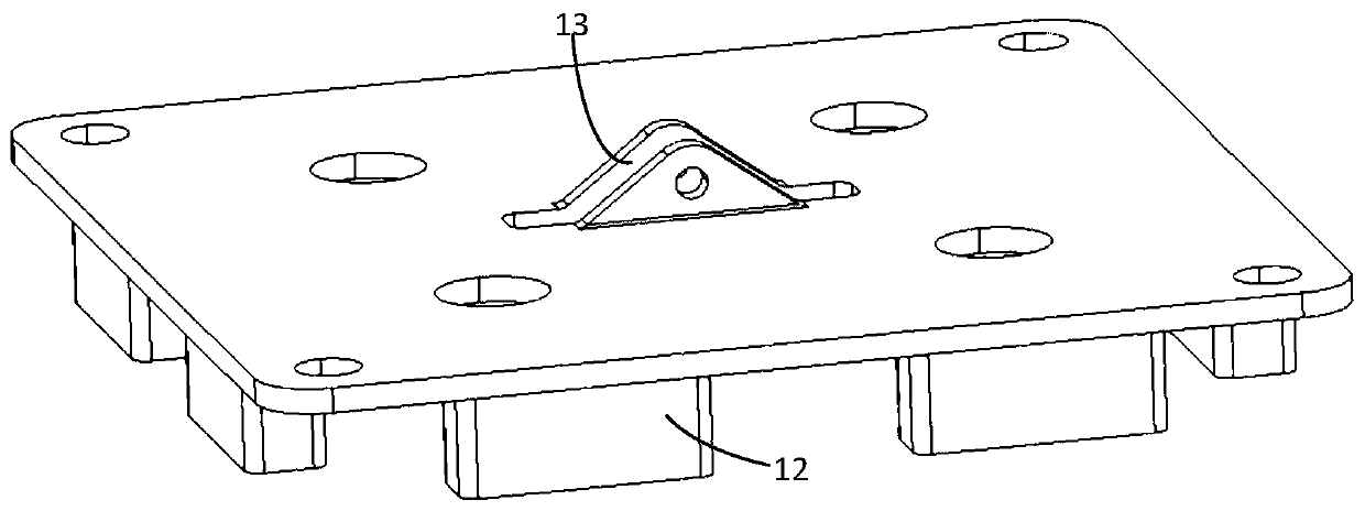 Model selection test device for aircraft cabin door latch hook