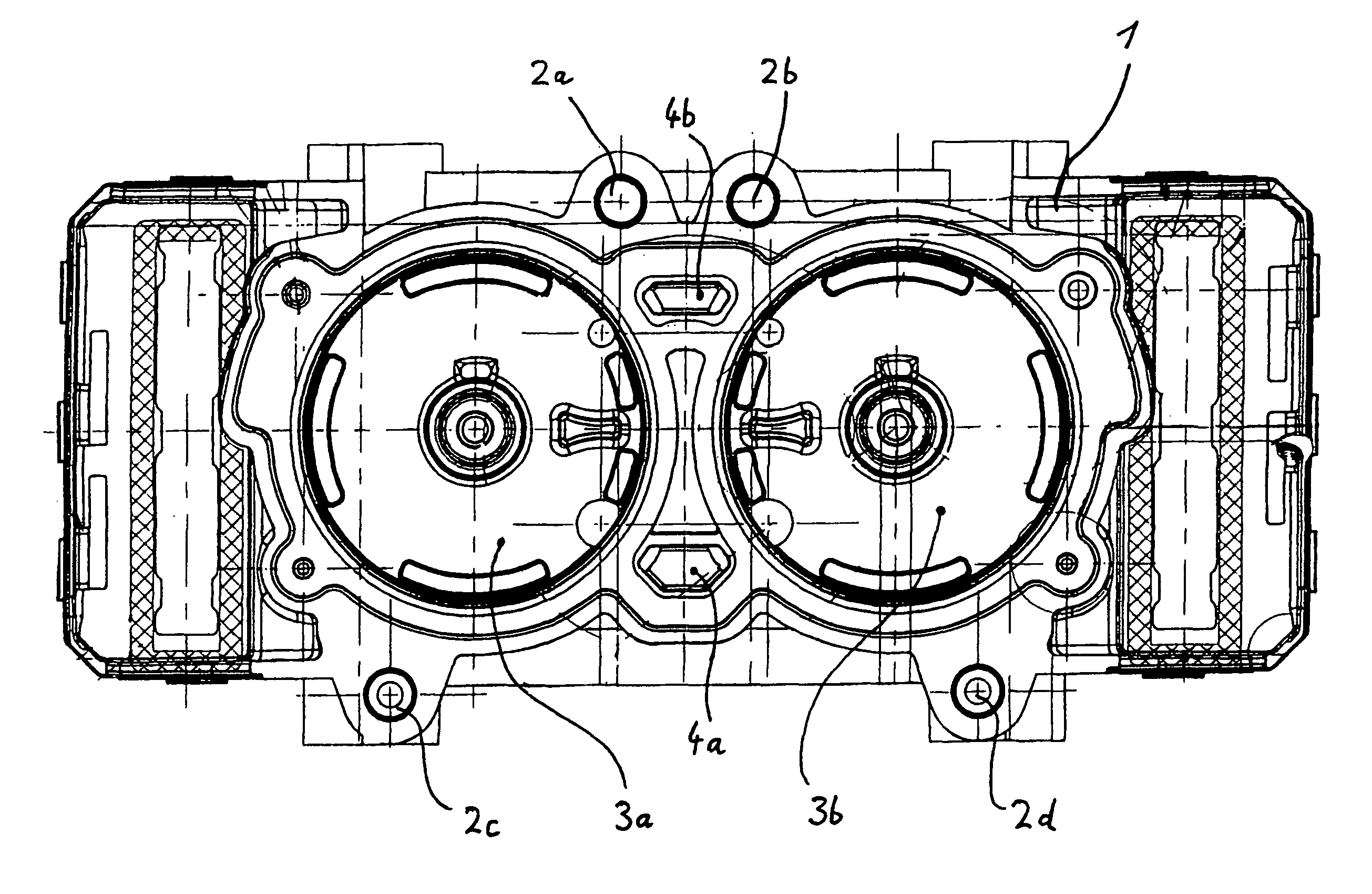 Electropneumatic double control valve comprising a sealing arrangement