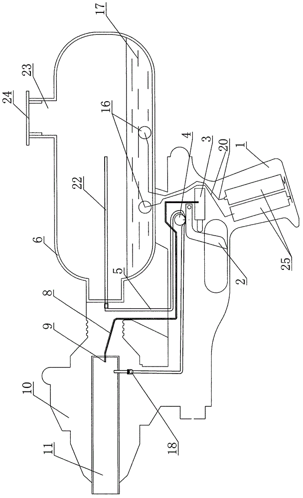 A gas burst toy gun