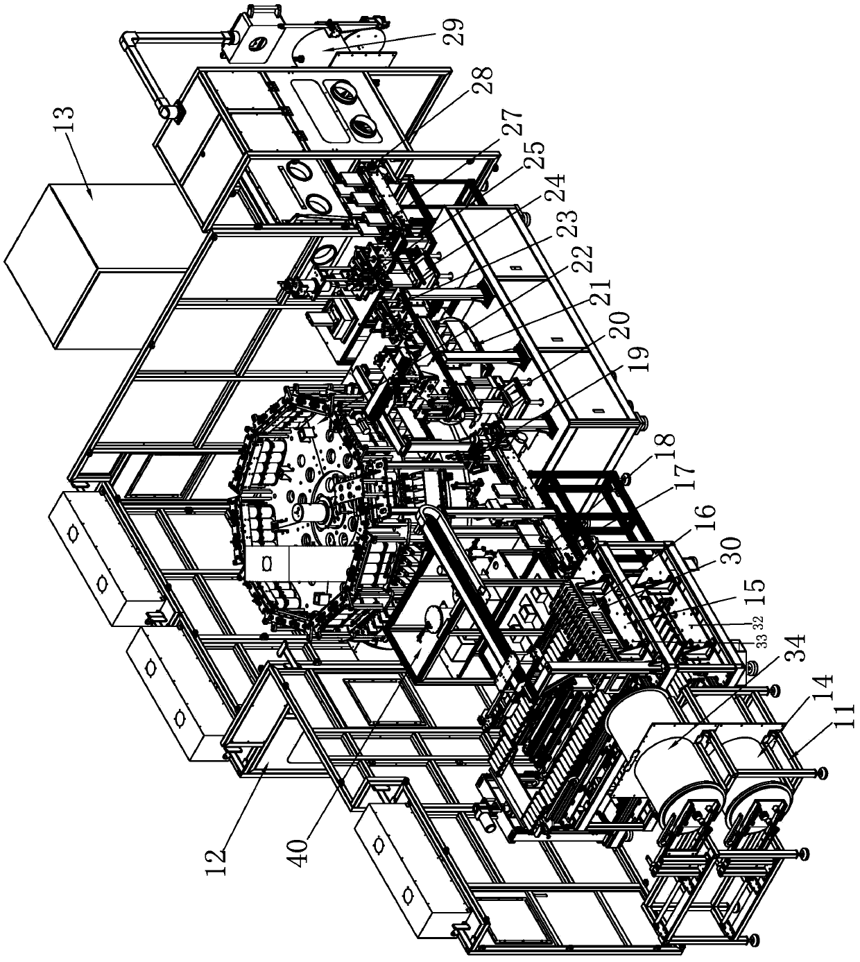 Automatic electrolyte injection equipment for batteries