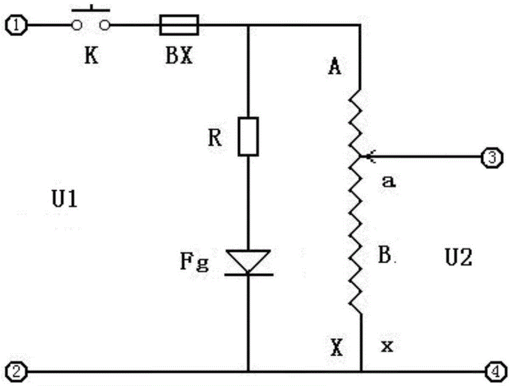 Boost and protection device of auto transformer