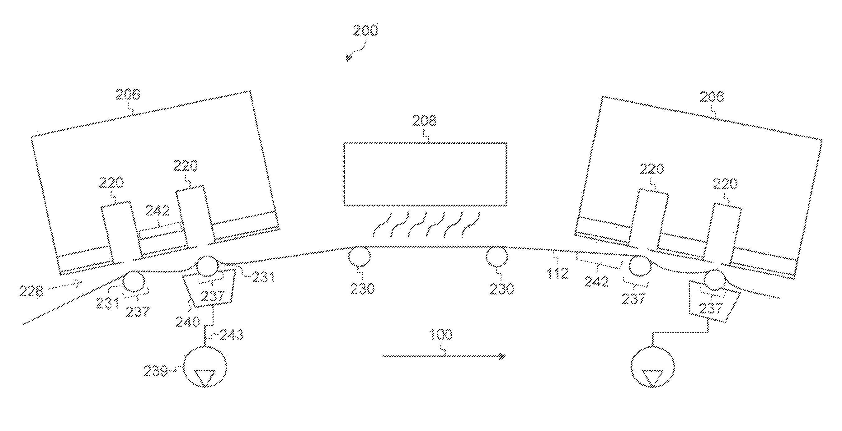 Integrated vacuum assist web transport system