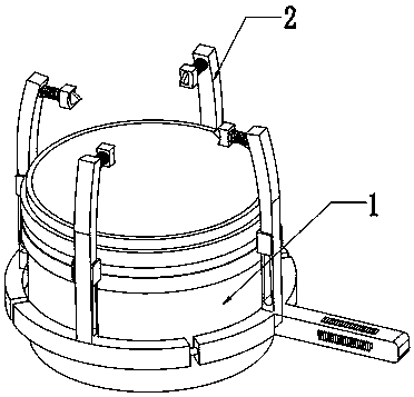 Peeling device capable of adjusting peeling size on four-petal citrus peel