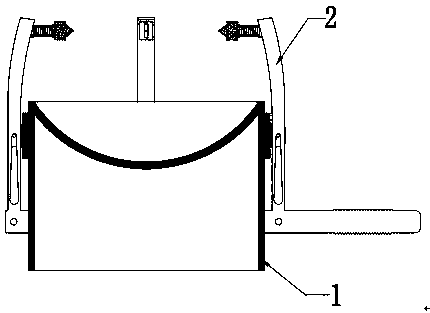 Peeling device capable of adjusting peeling size on four-petal citrus peel