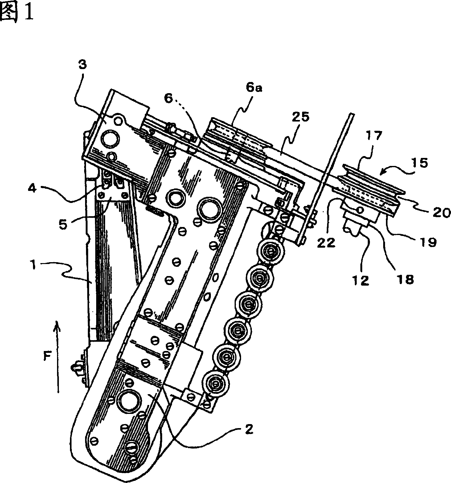 Driving device for crank arm type sewing mechine