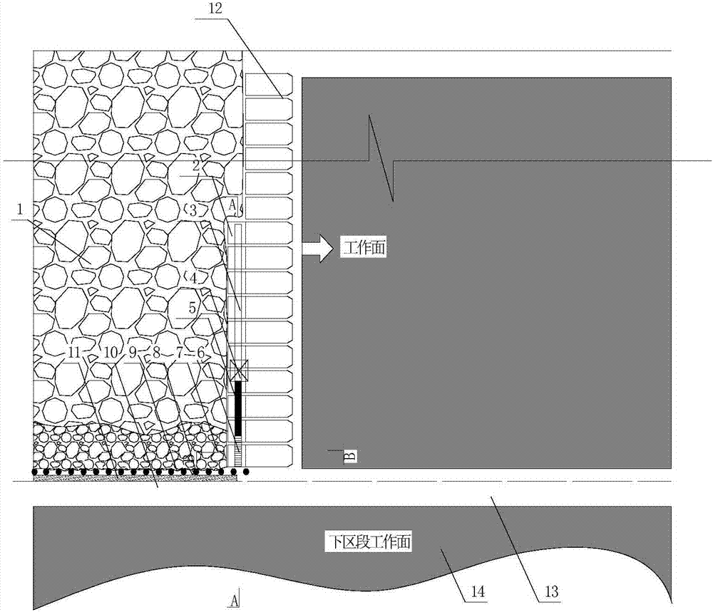 Method for building middle-thickness coal-bed gob-side entry roadside support body supported by gangue