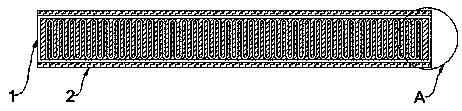 Glass fiber polyester needled felt and manufacturing method