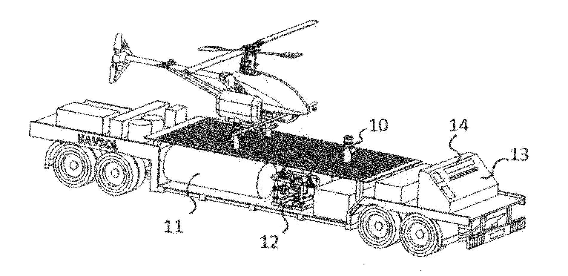 Fueling station for unmaned arial vehicle of the vertical takeoff types