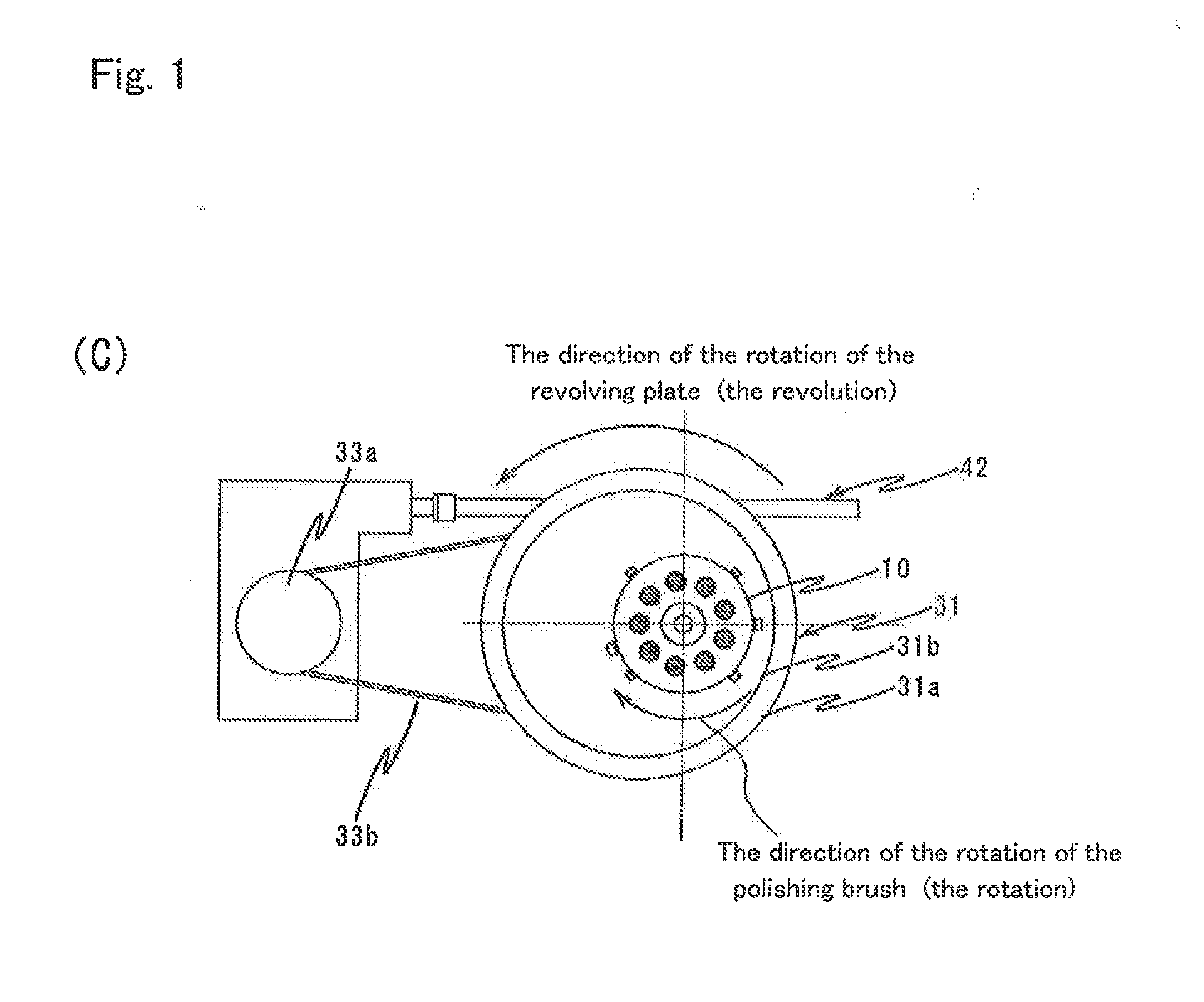 A brush unit, a device for brush-polishing that uses the brush unit, a system for brush-polishing, and a method for brush-polishing