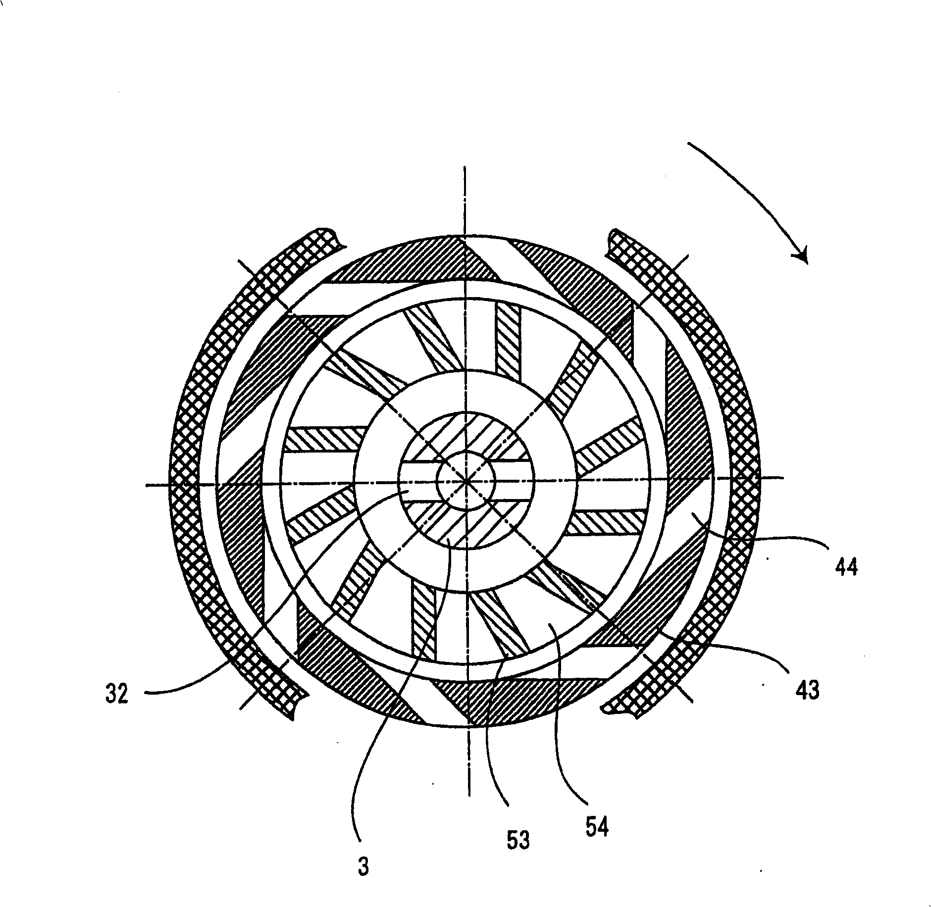 Medium mixing up of wet-type dispersion machine