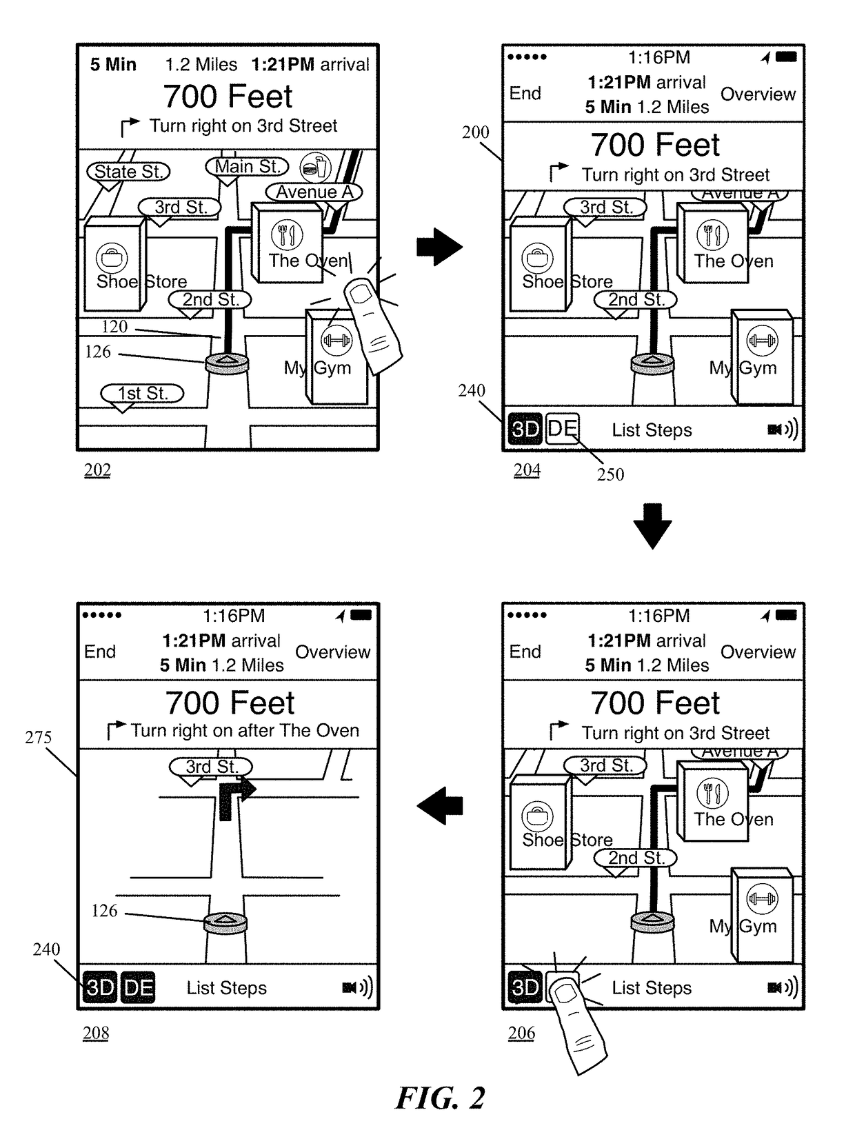 Navigation application with novel declutter mode