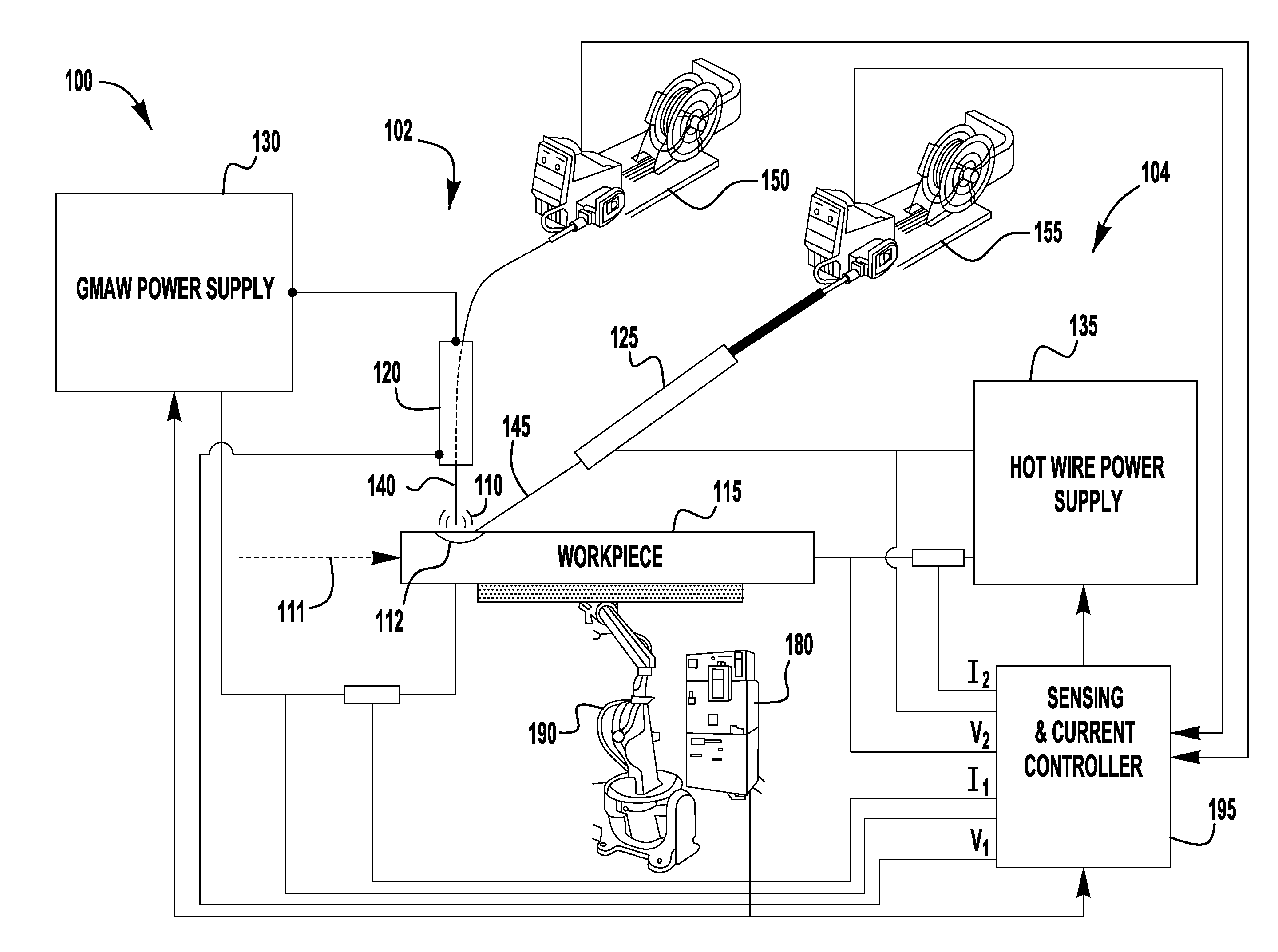 Tandem hot-wire systems