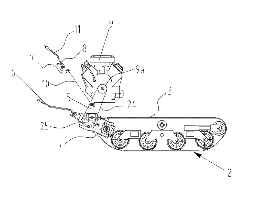 Self-walking type spraying vehicle