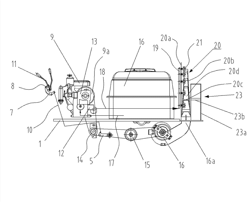 Self-walking type spraying vehicle