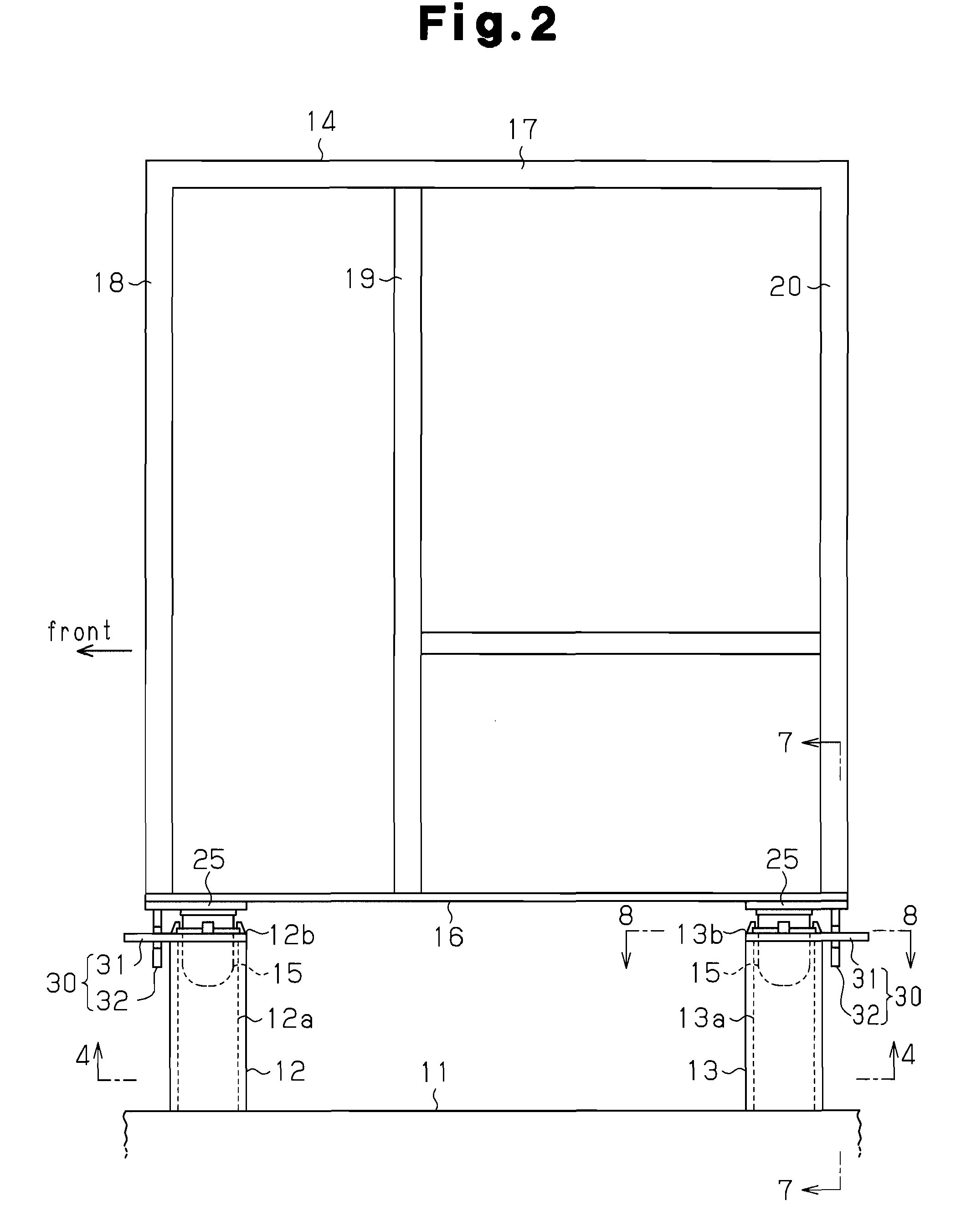 Cab supporting apparatus of work machine