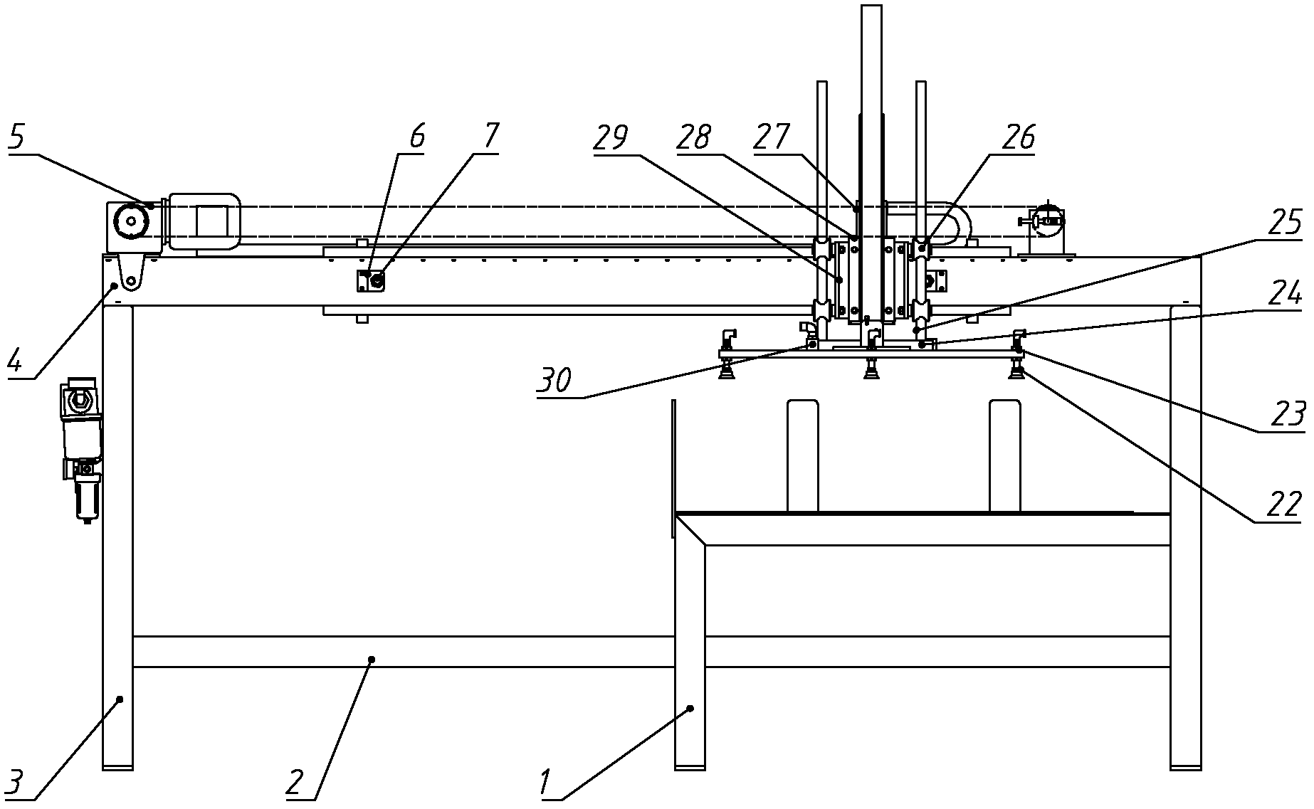 Disc-taking machine