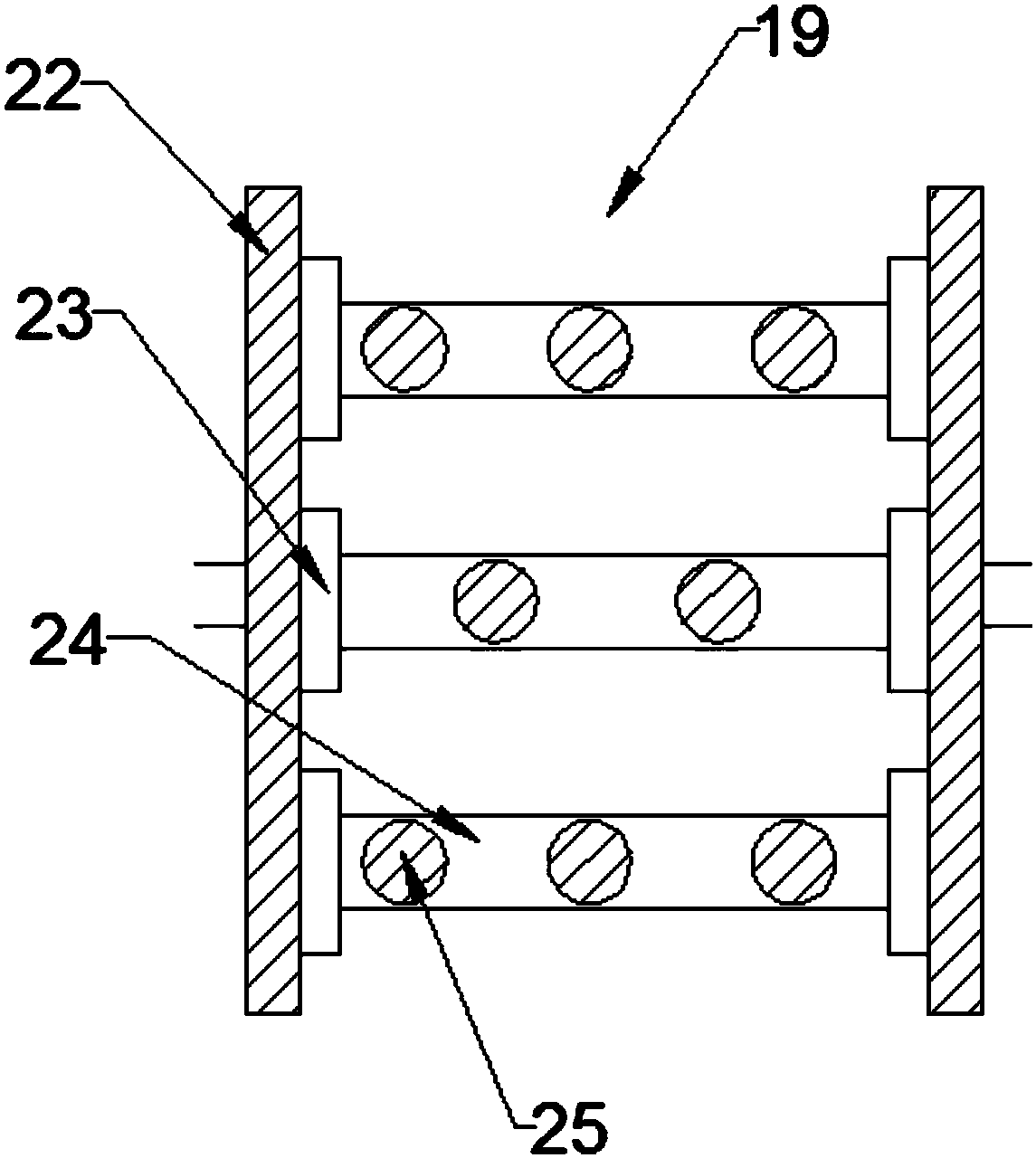 Multi-functional iron removal device for chemical industry material