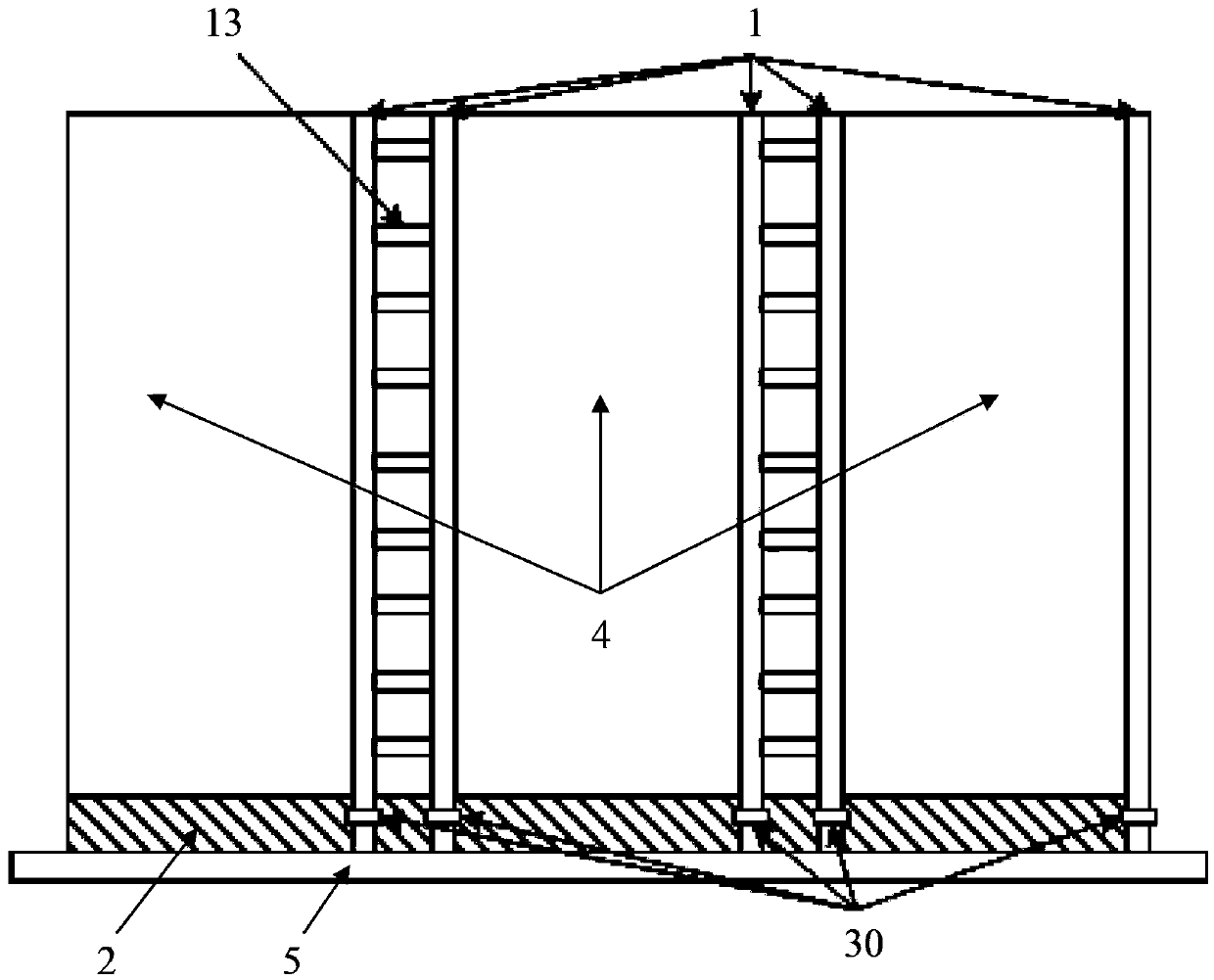 Artificial retaining dam for coal mine distributed underground reservoir and damming method thereof