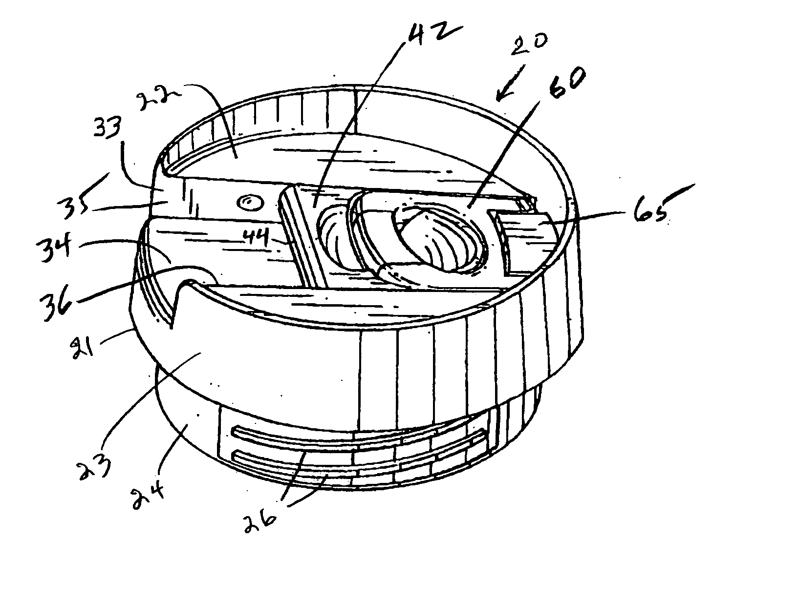 Container cap with finger-openable, reclosable closure