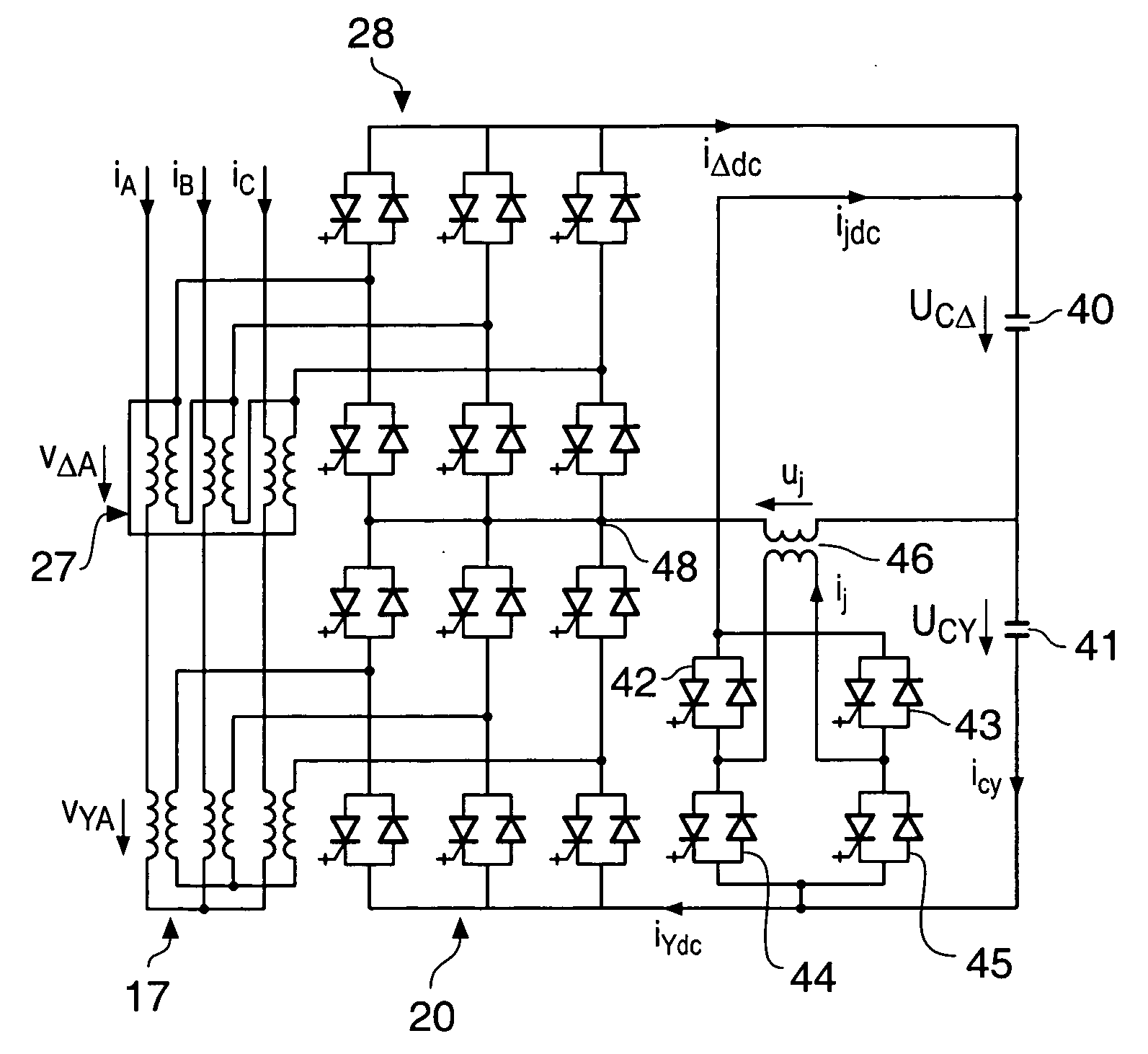 Multi-pulse converter circuits