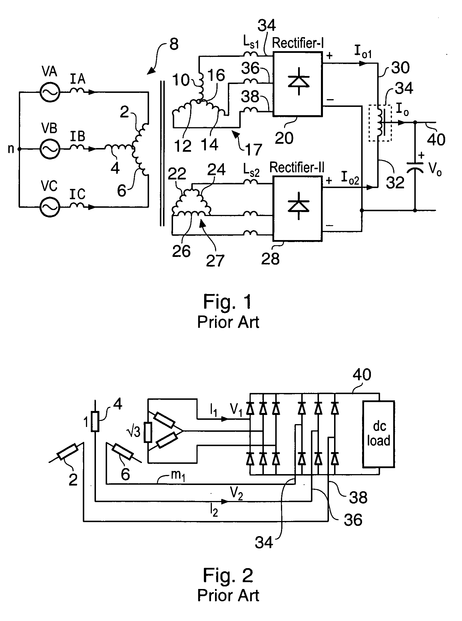 Multi-pulse converter circuits