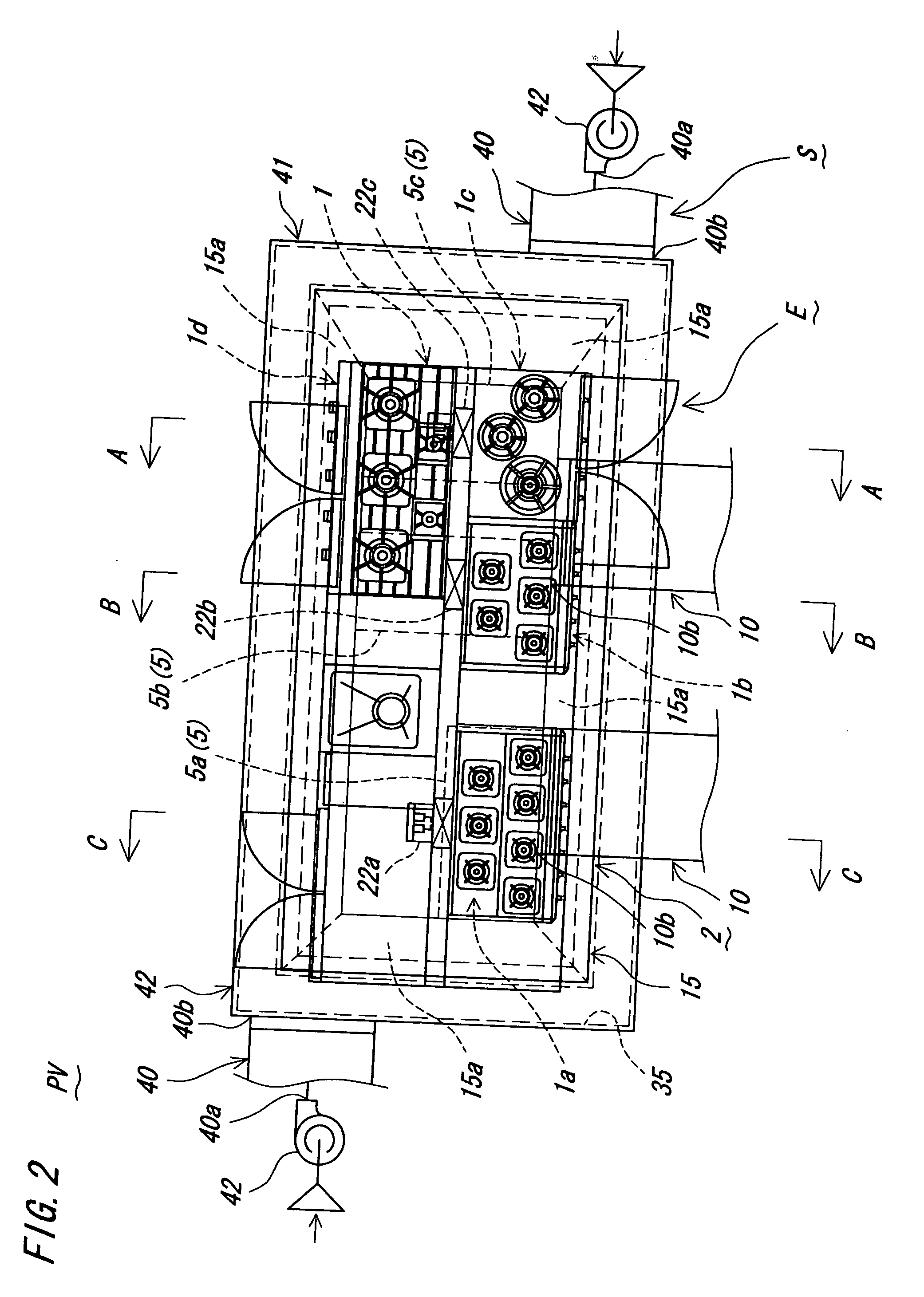 Method and device for local ventilation by buiding airflow and separating airflow