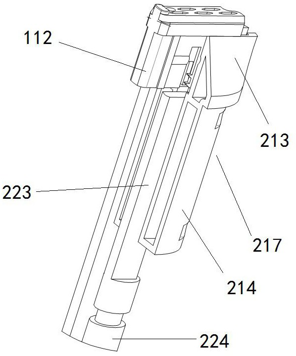 A transverse endoluminal stapler with compact structure