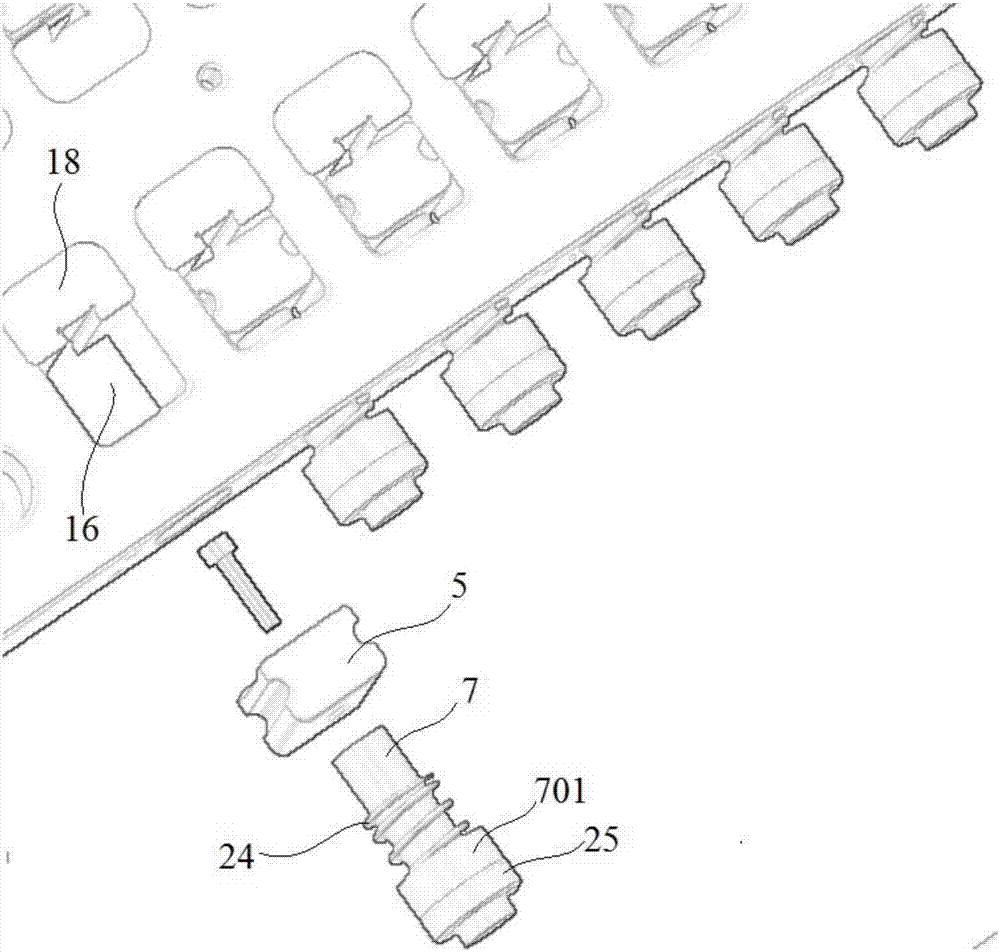 Hydraulic type clamp used for machining antenna brackets of tablet personal computer