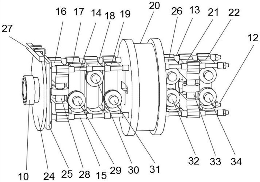 Novel rolling-drawing die frame