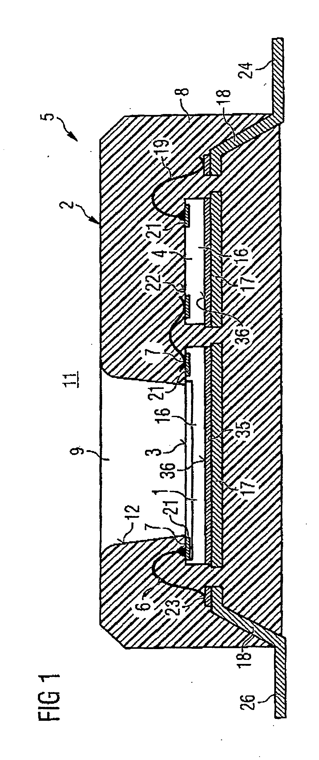 Semiconductor module with a semiconductor sensor chip and a plastic package as well as method for its production