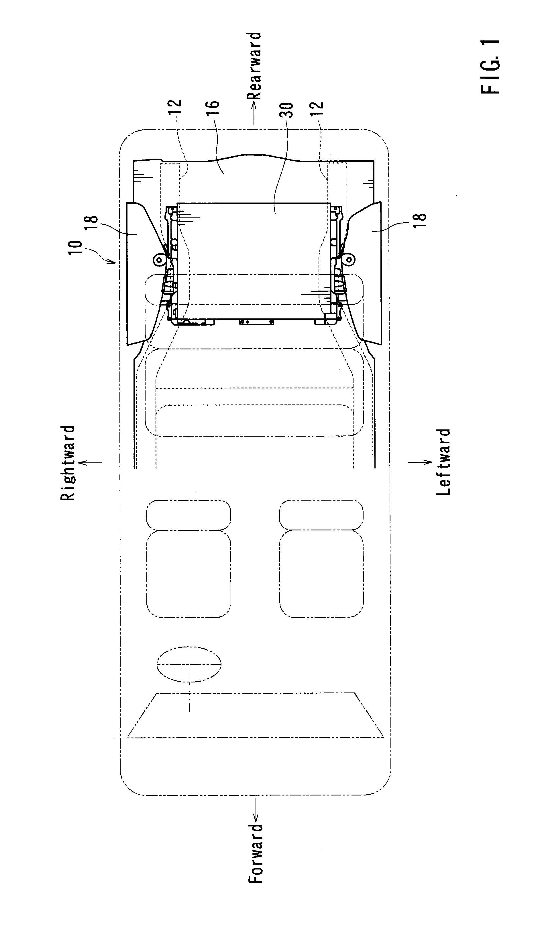 Vehicle-loading structure of battery pack