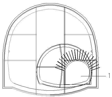 Convoluted excavation method for undermined tunnel with extra-large cross section