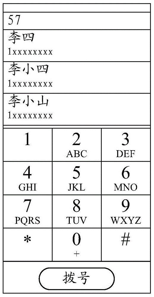 Contact number selecting method