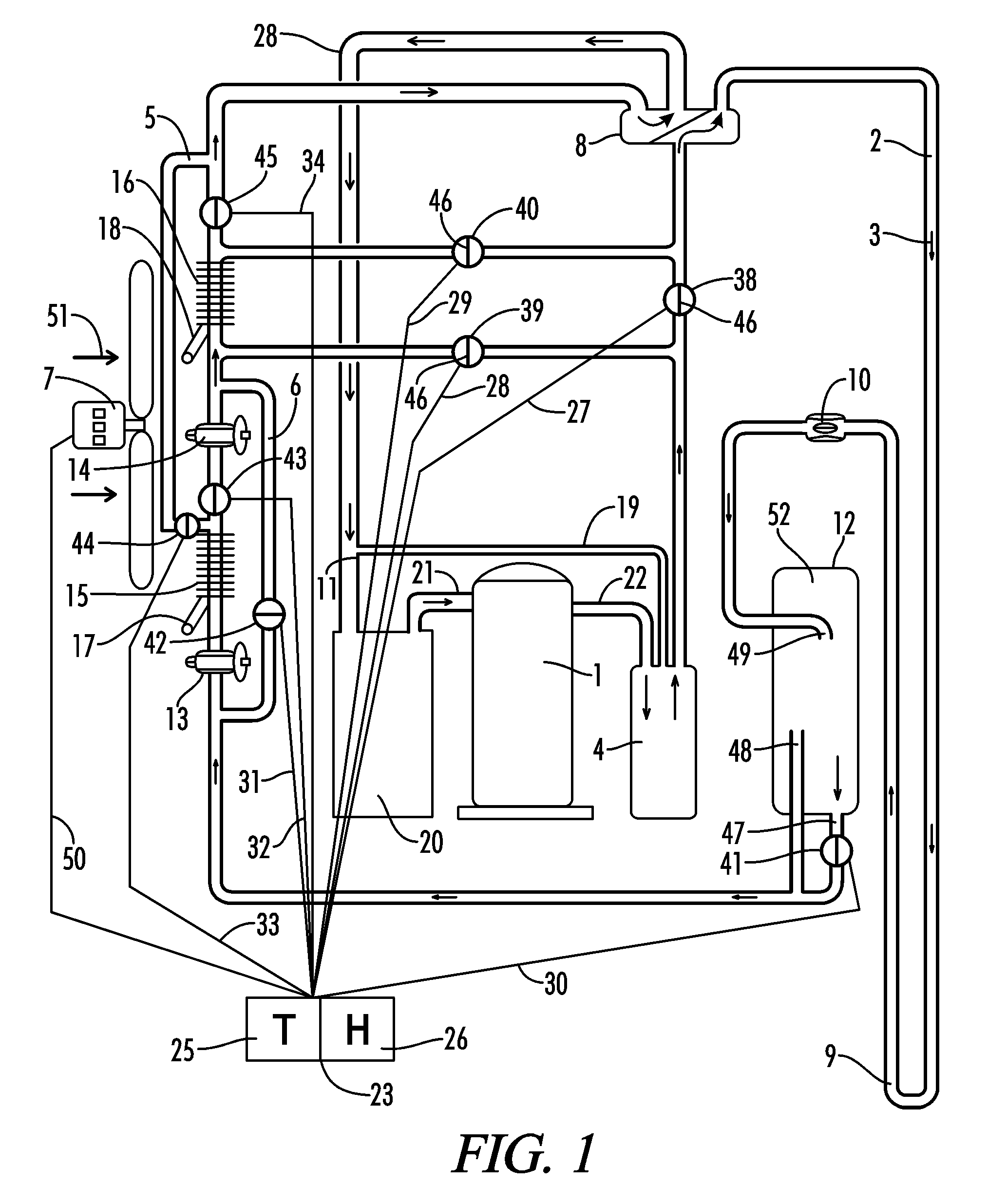 Heat pump/direct expansion heat pump heating, cooling, and dehumidification system