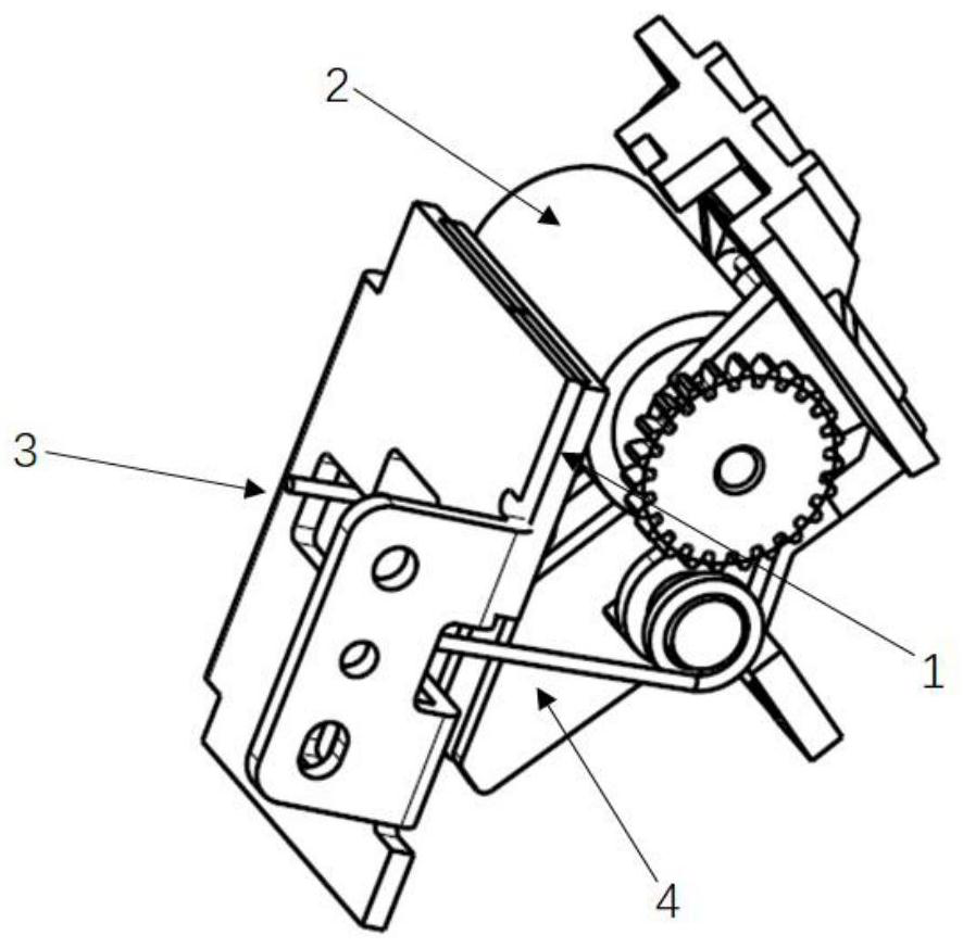 Printing head self-adaptive structure of intelligent label printer