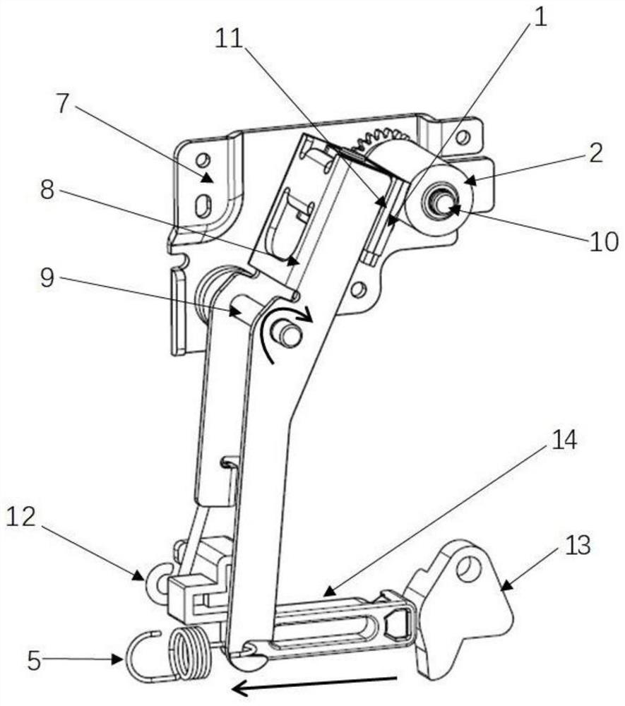 Printing head self-adaptive structure of intelligent label printer