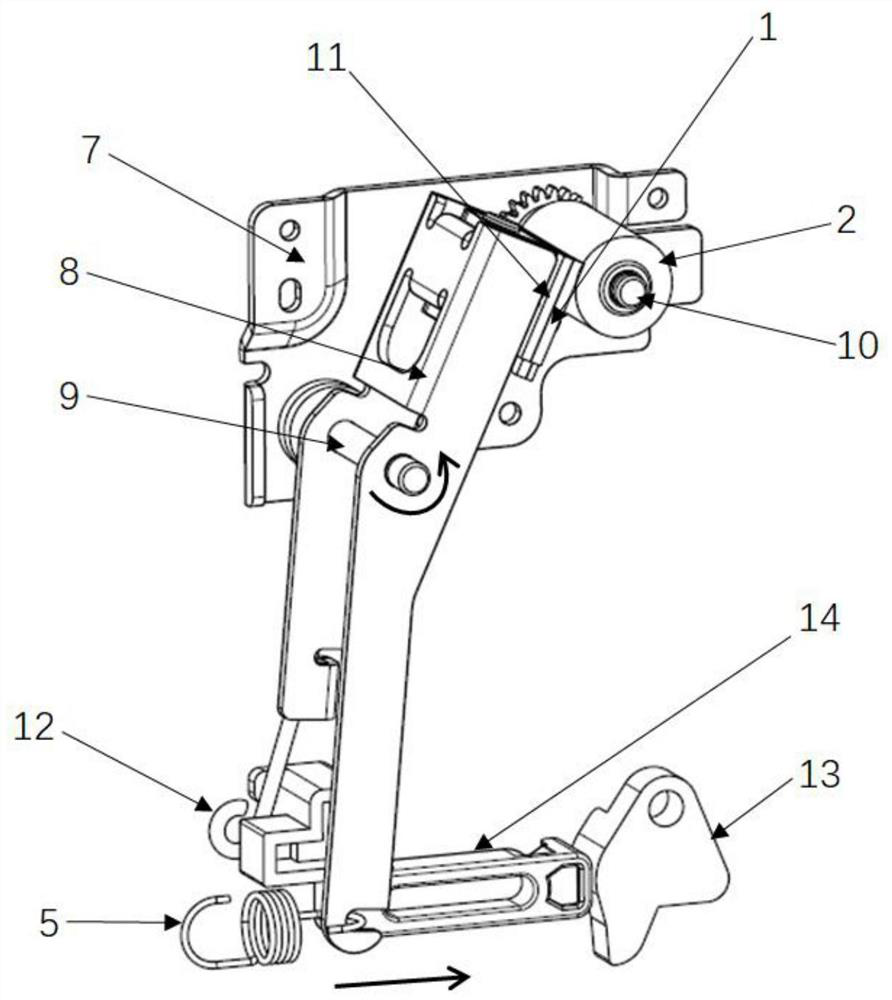 Printing head self-adaptive structure of intelligent label printer