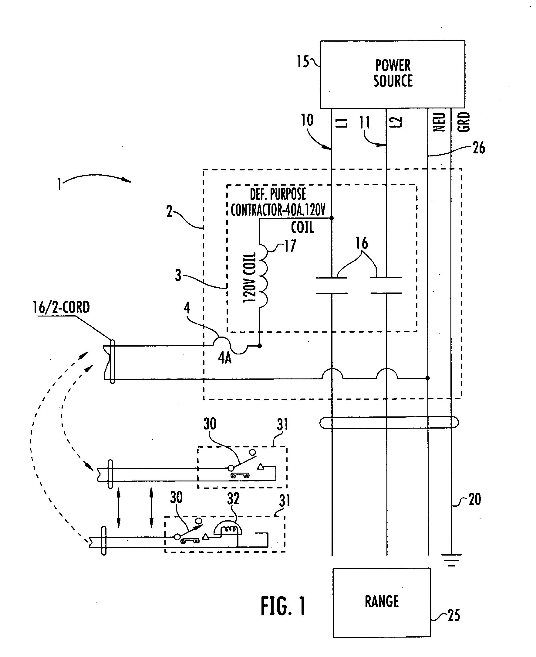 Electric range safety shut-off