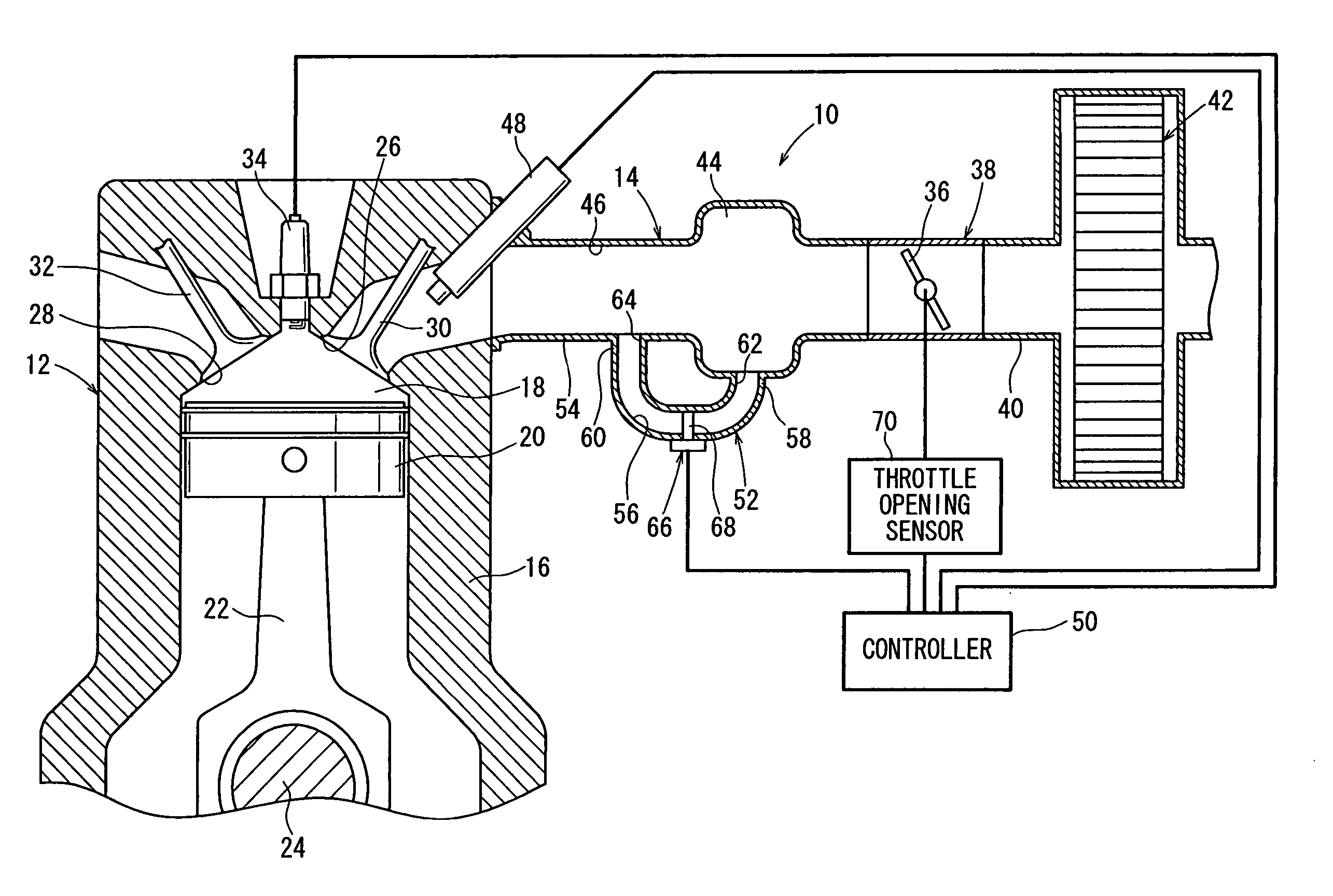 Intake system for internal combustion engine and method of controlling internal combustion engine