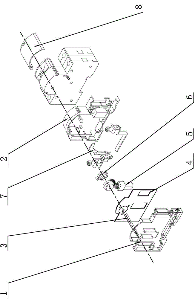 Reclosing device for small-size residual-current circuit breaker