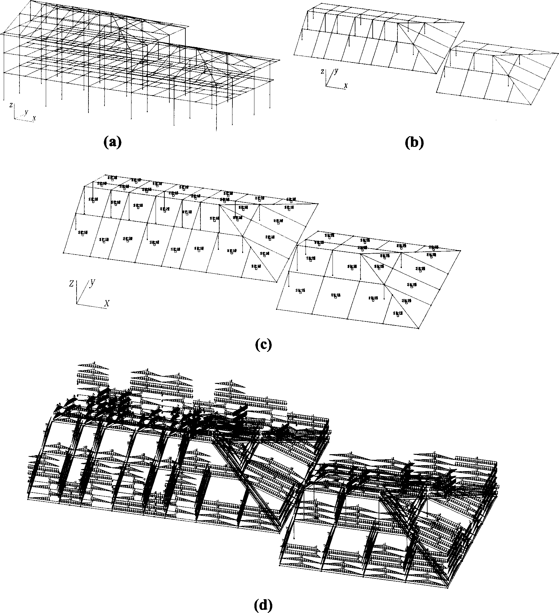 Lattice loading method for treating random distributed load on curved surface