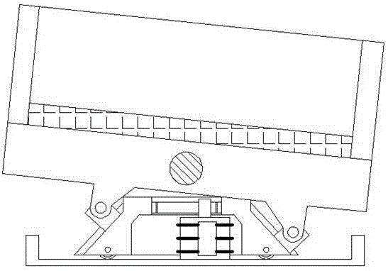 Material vibrating device running safely