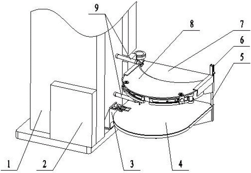 Rotary extension-type ladder device