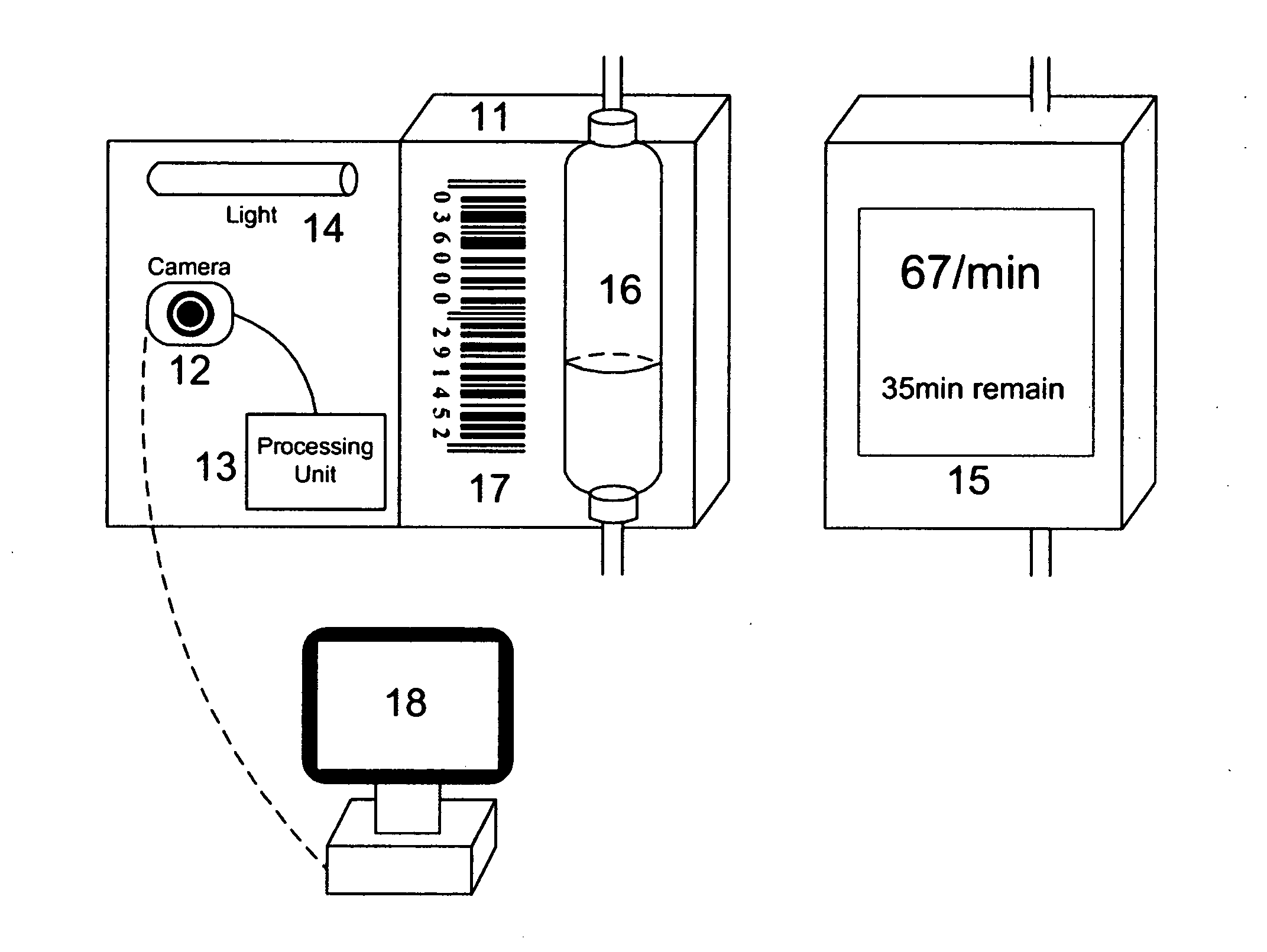 IV monitoring by video and image processing