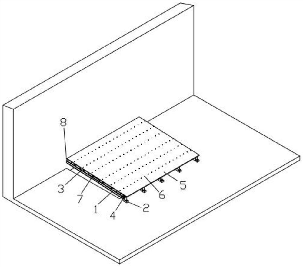 Adjustable elevator shaft opening anti-falling platform